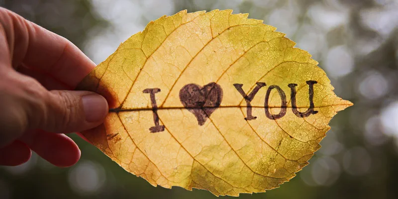 Message d'amour touchant