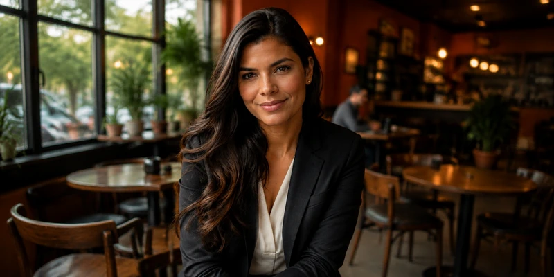 Portrait d'une femme vénézuélienne confiante et charismatique